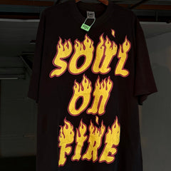 Unisex Vintage T Shirts Soul on Fire Limited Edition ¡ª Heavyweight Washed & Distressed Finish
