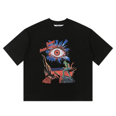 HOUSE OF ERRORS T Shirts High-quality pure cotton "Big Eye" high-street apparel 240g Double-Yarn Cotton