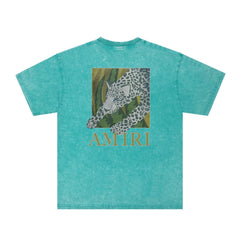 Amiri Washed Distressed T Shirt Printed Trendy Pure Cotton