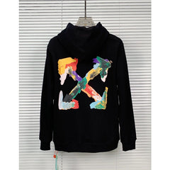 Off White hoodie painted arrow pattern hooded