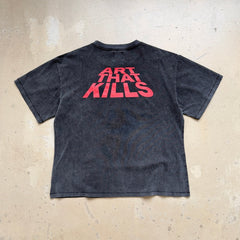 Unisex Vintage T Shirts GALLERY DEPT. x Metallica Ride the Lightning Limited Collaboration ¨C Heavyweight, Distressed & Washed Boxy Punk-Style Streetwear T-Shirt