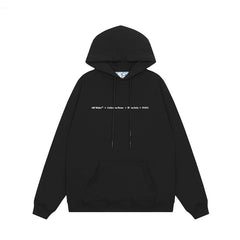 OW Swirl Flower Arrow Pattern Pullover Hooded Sweater