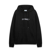 OW embroidered line arrow pattern pullover hooded sweater
