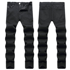 Mens Fashion Jeans pure black 5609#
