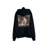 OW Guzheng women's pattern pullover hooded sweater