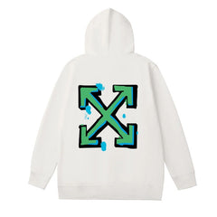 OW graffiti gradual change arrow pullover hooded sweater