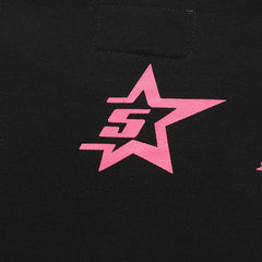 Sp5der hoodie Pink letter spiderweb Pure cotton high quality spring/summer