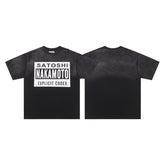 SATOSHI T Shirts High-quality pure cotton trendy unisex heavyweight loose fit fashionable and versatile