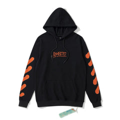 Off White hoodie cartoon character arrow pattern hooded