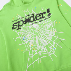 Sp5der hoodie High-quality cotton with rhinestone embellishment Pure cotton high quality spring/summer