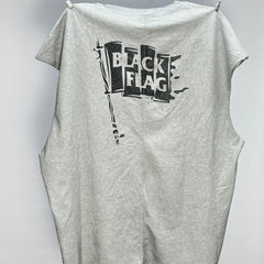 Unisex Vintage T Shirts Black Flag Limited Edition Washed Tank Top ¡ª Custom heavyweight brushed fabric with a vintage feel; unique cement-grey finish; white ink direct-to-garment print.