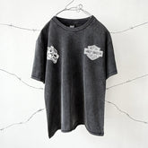 Unisex Vintage T Shirts Darc SSDD NFGU x Harley-Davidson Collaboration (Limited Edition): Heavyweight, distressed, and washed-effect tee featuring a Wolf Head graphic. Designed with a boxy, cropped, and wide-neck silhouette¡ªembodying a gritty, grun