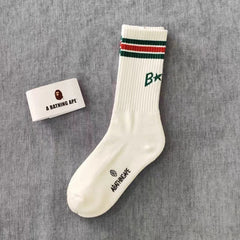 Bathing Ape Bape Socks ape head socks men and women medium tube towel bottom outdoor actual combat elite training sports basketball socks