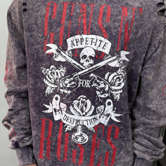 Unisex Vintage sweatshirt Guns N' Roses x Harley-Davidson Tour Limited Edition Crewneck Sweatshirt ¨C Heavyweight, Washed & Distressed Finish