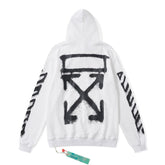 OFF Splash Ink Graffiti Pullover Hooded Sweater