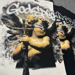 Godspeed T Shirts 100% pure cotton 260g fabric Streetwear fashion Rhinestone