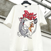 Unisex Vintage T Shirts TOM AND JERRY Limited Edition Washed & Distressed Short-Sleeve T-Shirt. Features custom heavyweight, brushed fabric with a vintage feel and high-quality direct-to-garment (white ink) printing¡ªdelivering premium texture and sty