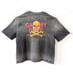 Unisex Vintage T Shirts GALLERY DEPT. 26SS Hollywood Exclusive Street-Style T-Shirt: Multi-zone garment spray-distressing, hand-distressed hem, enzyme-stone wash finish, and vintage-style top-and-bottom blind stitching.