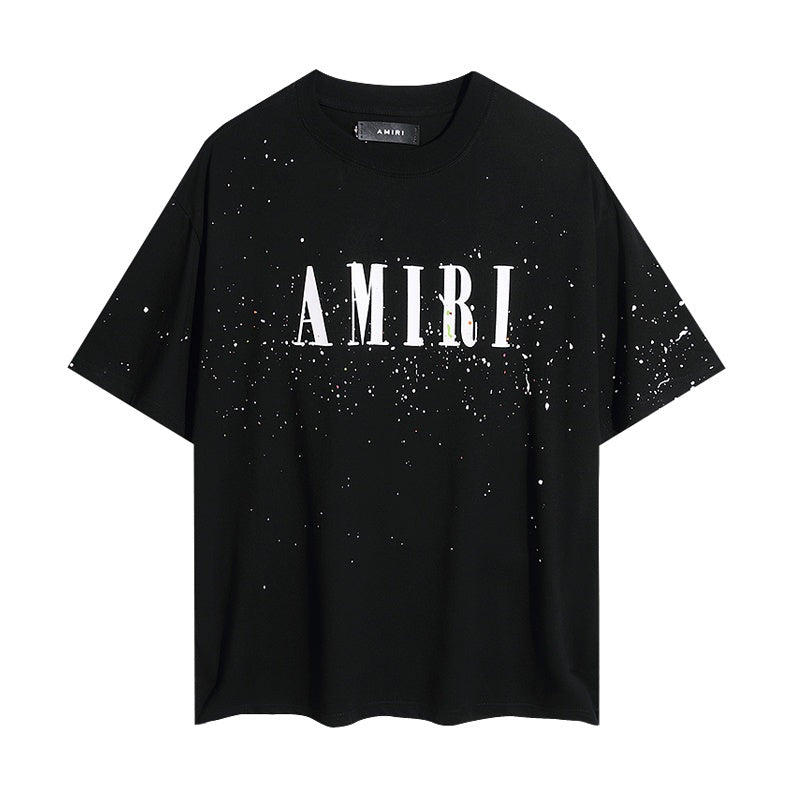 Amiri T Shirts Polka dots and ink splashes