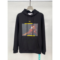 Off White hoodie oil painting series arrow pattern hooded