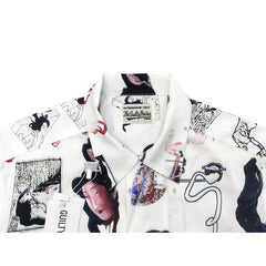 GUILTYPARTIES TIGER Shirts 18ss Ghosts Night Walk Ukiyo-e Printed Hawaiian Short Sleeve Shirt Men