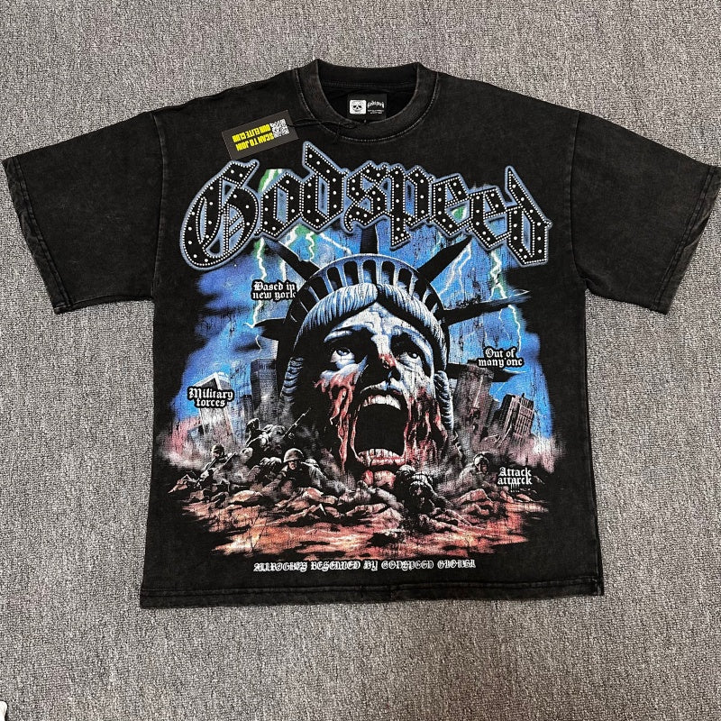 Godspeed T Shirts 100% pure cotton 260g fabric Streetwear fashion