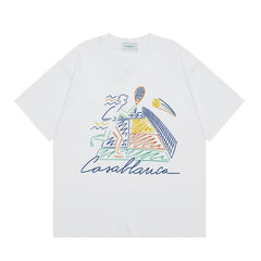 Casablanca T SHIRTS High-quality pure cotton streetwear