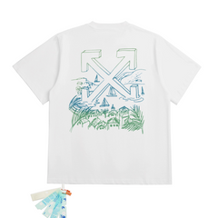 OFF WHITE T SHITRS High-quality 100% pure cotton streetwear