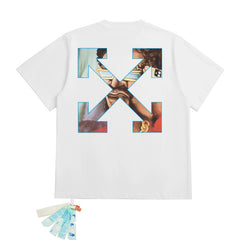 OFF WHITE T SHITRS High-quality 100% pure cotton streetwear