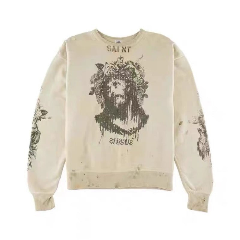 Saint Michael Printed Cotton Sweatshirt