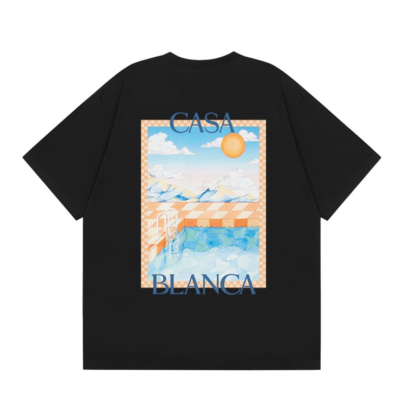 Casablanca T SHIRTS High-quality pure cotton streetwear