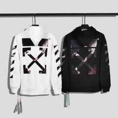 Off White hoodie Angel Wings Arrow Pattern Pullover Hood