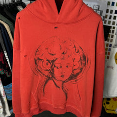 Unisex Vintage Hoodie Saint Michael Cherub American Vintage-Style Washed/Distressed Hoodie