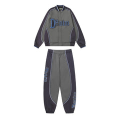 Denim Tears Jacket & Sweatpants 320g Casual Embroidered Color-Block Fabric