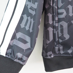 Palm Angels sweatshirt All-over letter printing zip-up cardigan