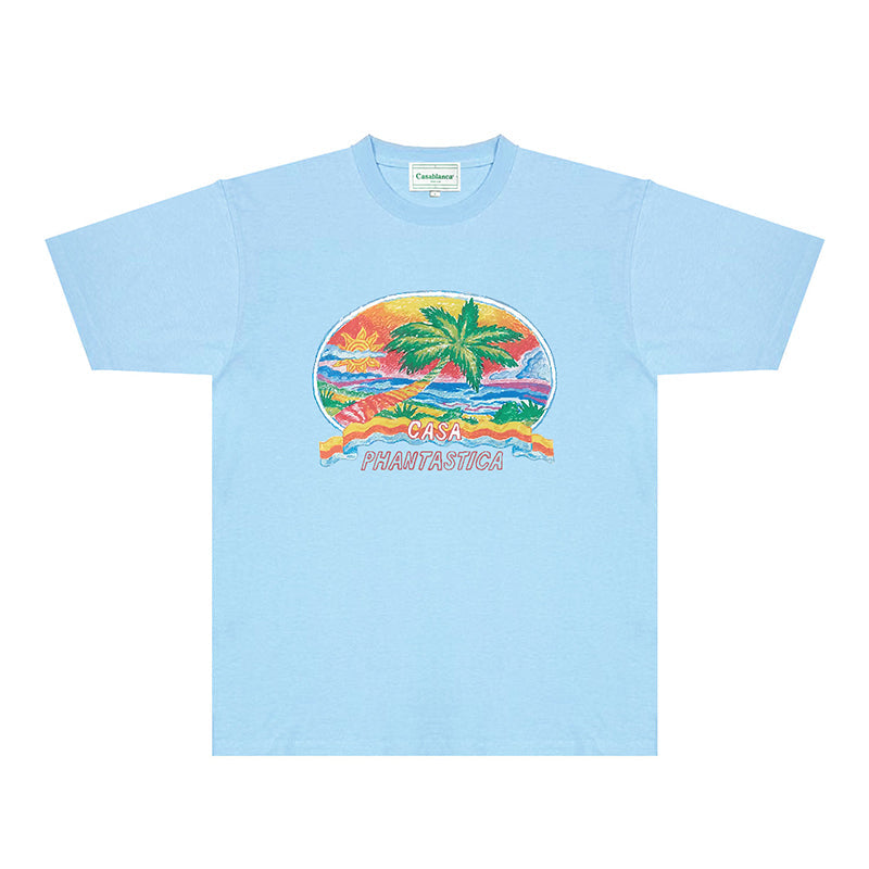 Casablanca T Shirts Street High-quality pure cotton