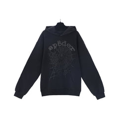 Sp5der Hoodie Cobweb Puff Print Pure Cotton