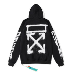 OFF Splash Ink Graffiti Pullover Hooded Sweater