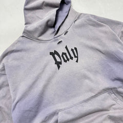 Unisex Vintage Hoodie [Twilight Mountain Purple] PalyHollywood SS25 PL Classic Logo Limited Edition Washed & Distressed Hoodie