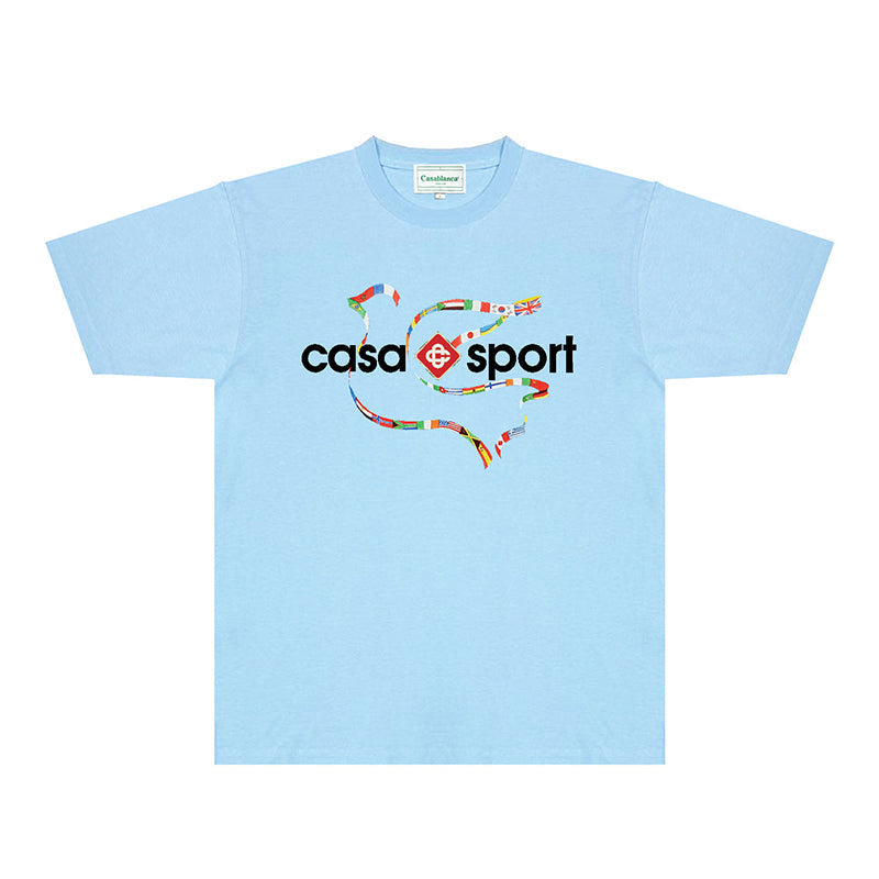 Casablanca T Shirts Street High-quality pure cotton