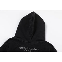 Off White hoodie Color Portrait Oil Painting Wash Hood