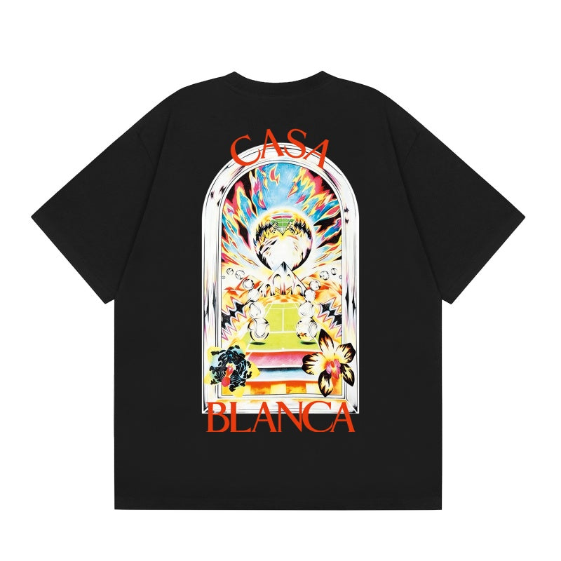 Casablanca T SHIRTS High-quality pure cotton streetwear