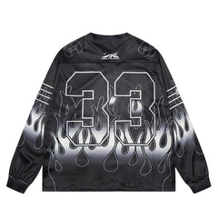 HS Long Sleeve Shirts Hip-hop loose oversize