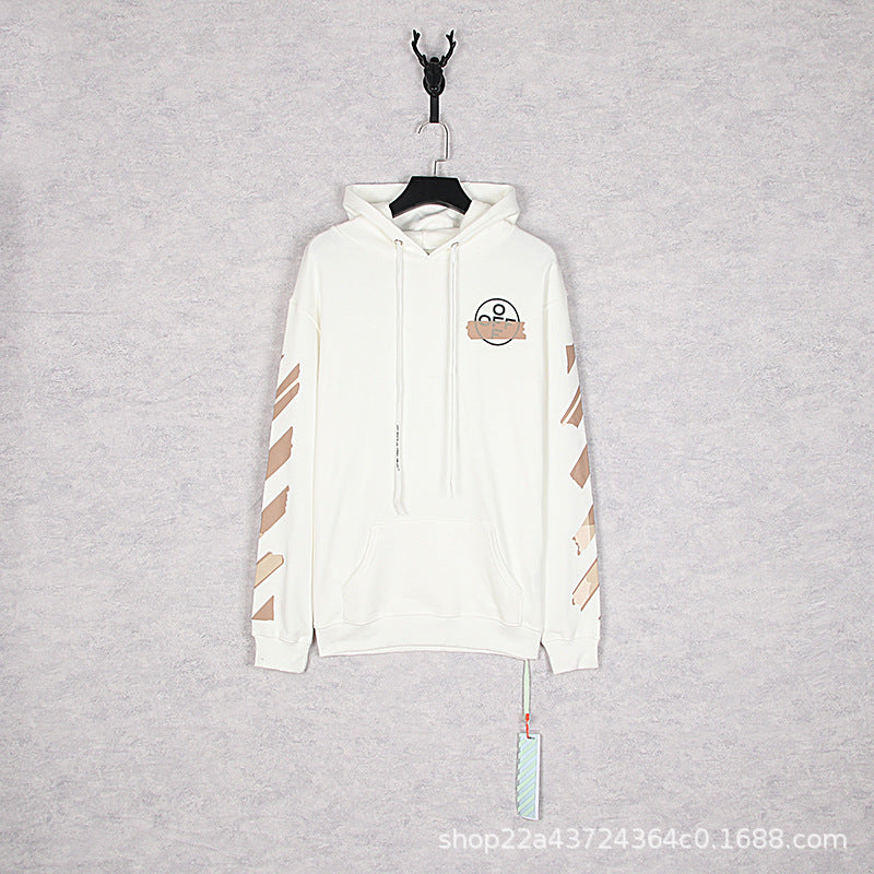 Off White hoodie Classic Arrow Strip Sleeve Hooded