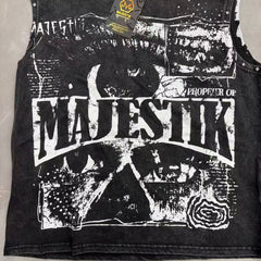 MAJESTIK T Shirts TANK TOP Loose fit 100% cotton