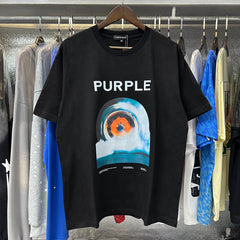 Purple T Shirts Tire Print