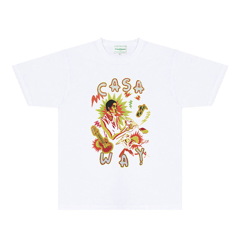 Casablanca T Shirts Street High-quality pure cotton