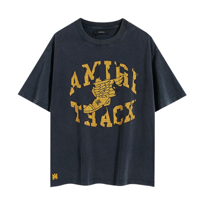 Amiri T Shirts Washed Series Golden Foot