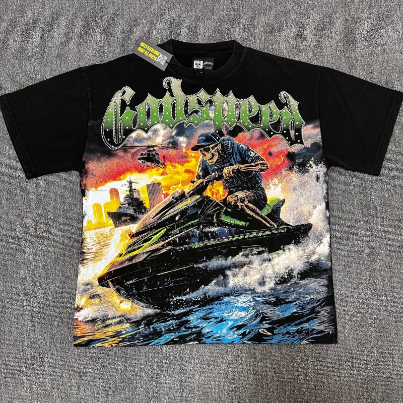 Godspeed T Shirts 100% pure cotton 260g fabric Streetwear fashion