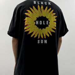 Unisex Vintage T Shirts Soundgarden Tour Exclusive: High-street style featuring a vintage American West Coast hip-hop silhouette, white-ink direct printing, and a heavy-duty distressed wash finish.